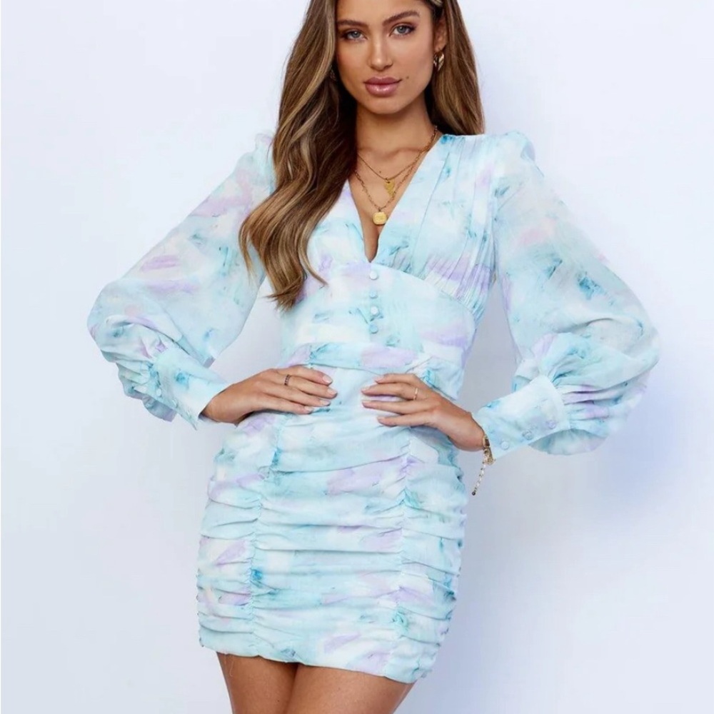 NEW Runaway the Label Seabreeze Dress Sky Blue Size Small